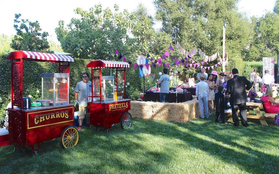 pretzel stand and churro cart catering