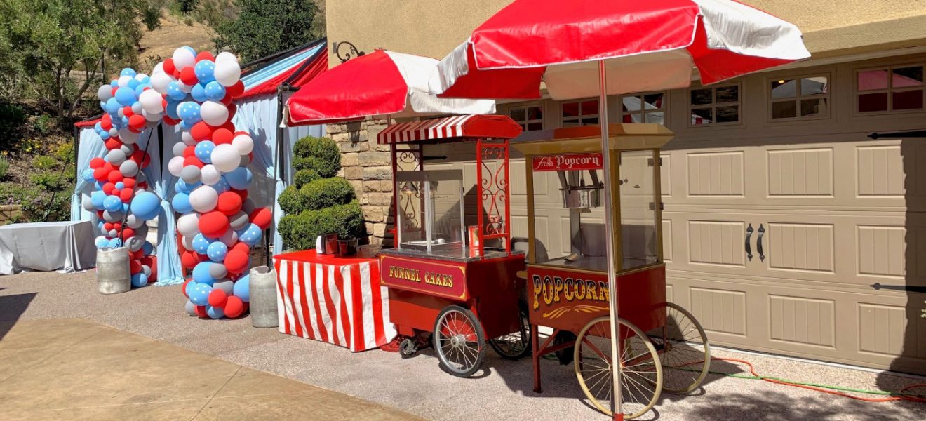 Funnel cake stand and pop corn stand rental