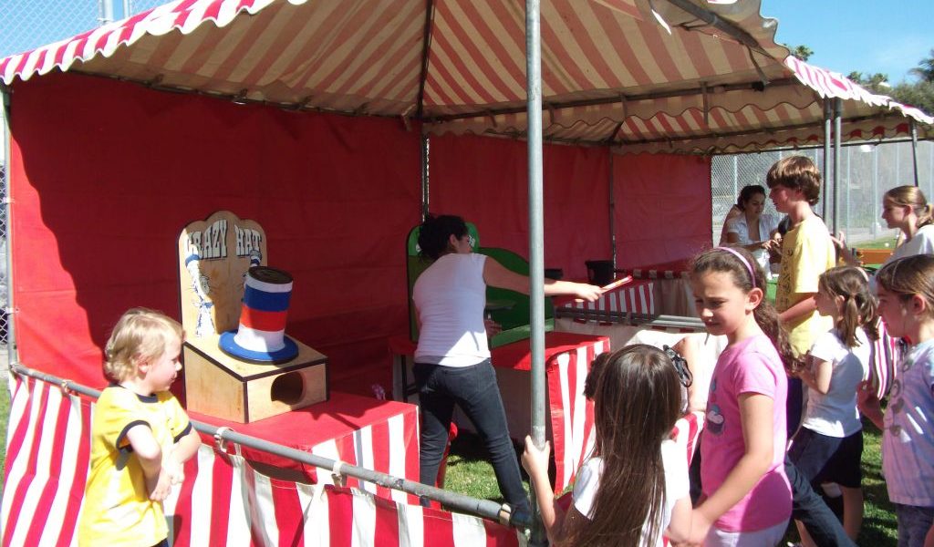 Outdoor carnival game booth